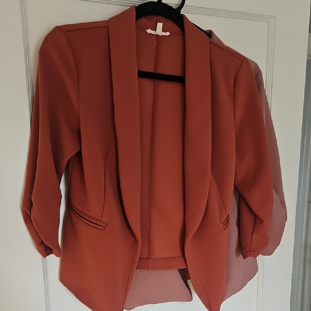 Women's Blush Open-Front Blazer Jacket